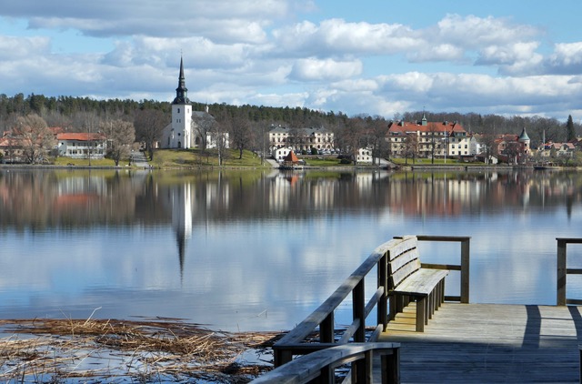 P1030253 Lindesjön och Lindesbergs Kyrka från Parkudden