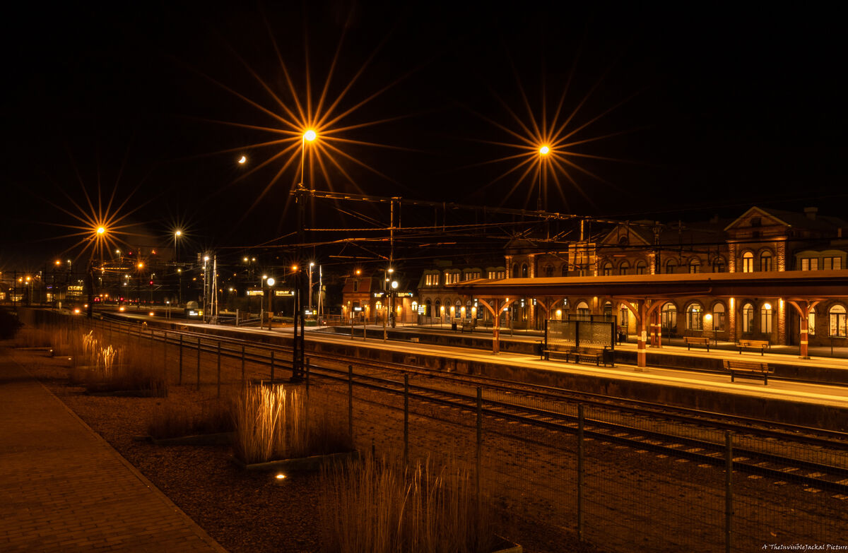 Järnvägsstation i Halmstad 