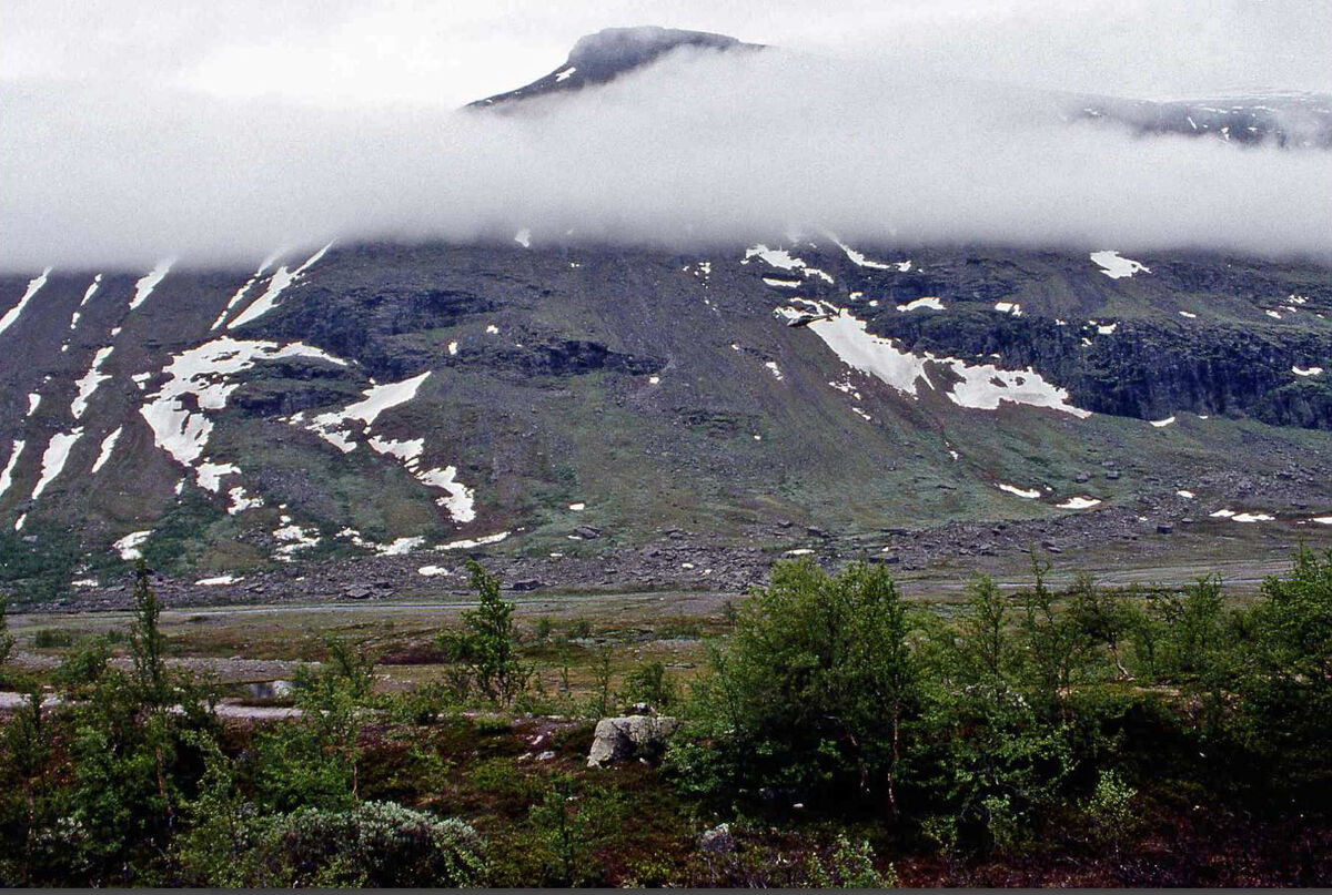Skärmklipp Utsikt mot Savotjokka från Kebnekaise fjällstation