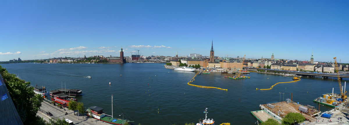 Namnlöst_Panorama1 Utsikt över Riddarfjärden från Monteliusvägen på Söder i Stockholm
