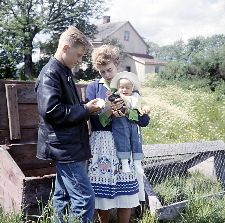 Peter Lisbeth och Lasse i Dalsland 1962