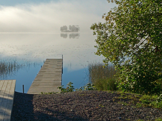 Höstmorgon vid Lindesjön 2013
